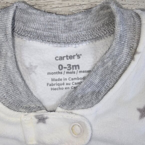 Carters Infant Sleep Sack Wearable Blankets 0-3 Mo & 3-6 Mo Gray Stripe Elephant - Picture 4 of 11